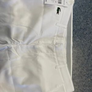 Men’s NWT Lacoste Men’s Stretch Chino Golf Pants - White - 33